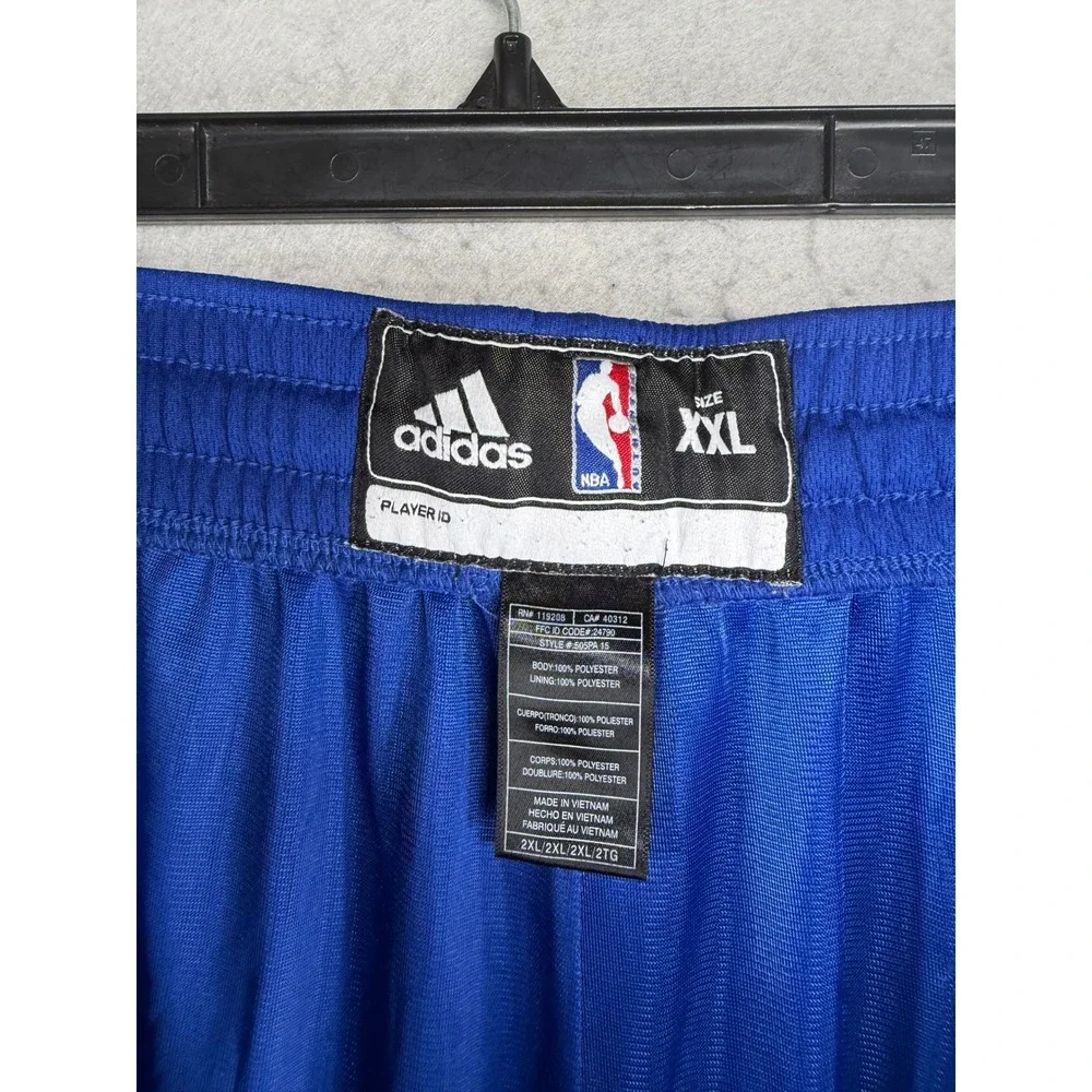 Adidas NBA Golden State Warriors Basketball Shorts Mens XXL Blue Yellow Striped